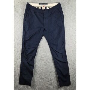 Relwen Flyweight Flex Chino Pants Mens 32 (33x31) Blue Stretch Cotton Hiking